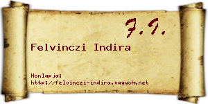 Felvinczi Indira névjegykártya
